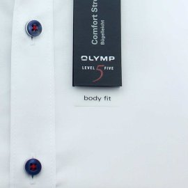 OLYMP chemise pour homme LEVEL FIVE BODY FIT uni à manches courtes