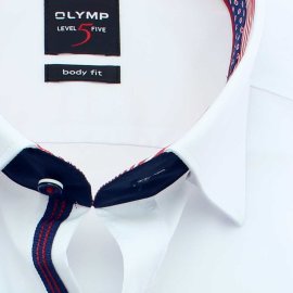 OLYMP Level Five BODY FIT uni camisa para hombres mangas cortas