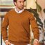 Herren Pullover, V-Ausschnitt, Marke Marvelis, reine Baumwolle