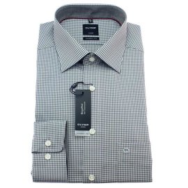 OLYMP LUXOR modern fit a cuadro camisa para hombres mangas largas