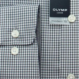 OLYMP LUXOR modern fit a cuadro camisa para hombres mangas largas 45-46 (XXL)