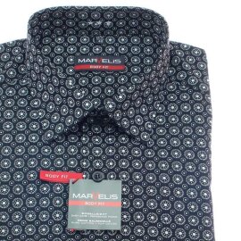 MARVELIS Hemd BODY FIT modischer Druck langarm