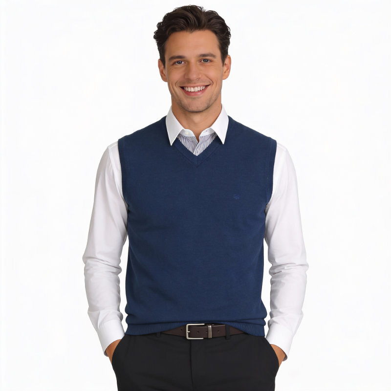Suéter de hombre sin mangas., v detalle, marca REDMOND, 100% algodón