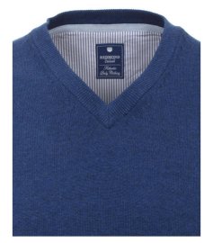 Herren Pullunder, V-Ausschnitt, Marke REDMOND, 100% Baumwolle, royal blau
