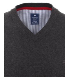 Herren Pullunder, V-Ausschnitt, Marke REDMOND, 100% Baumwolle, anthrazit