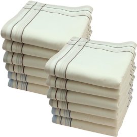 Stofftaschentücher 12 Stück ca.40x40cm reine Baumwolle verschiedene Designs
