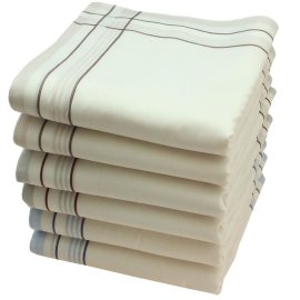 Handkerchiefs 6 pieces ca.40x40cm pure cotton William