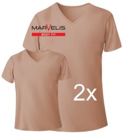 MARVELIS T-Shirt BODY FIT INVISIBLE with V-neckline