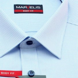 MARELIS BODY FIT jacquard camisa para hombres mangas largas