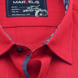 MARVELIS Hemd CASUAL leinen-struktur halbarm