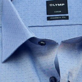 OLYMP LUXOR Men`s Shirt MODERN FIT structure long sleeve 45-46 (XXL)