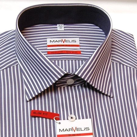 MARVELIS chemise pour homme SLIM FIT rayures à manches longue (4701-64-94) 45