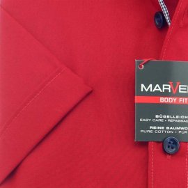 MARVELIS Uni camisa para hombres BODY FIT mangas cortas