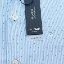 OLYMP LUXOR Men`s Shirt MODERN FIT stripes short sleeve
