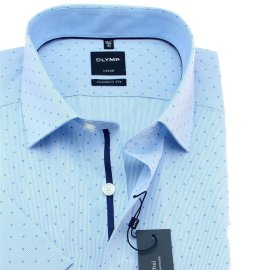 OLYMP LUXOR Men`s Shirt MODERN FIT stripes short sleeve 41-42 (L)