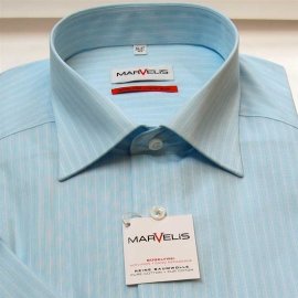 MARVELIS Men`s Shirt stripes short sleeve (5921-12-85) 40