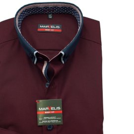 MARVELIS chemise pour homme BODY FIT uni à manches longue 39-40 (M)