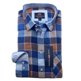 LOUIS FASHION Sportswear camisa para hombres COMFORT FIT...
