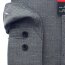 MARVELIS Hemd BODY FIT Diamant Jacquard schwarz langarm mit Ausputz