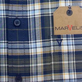 MARVELIS CASUAL décontractée chemise pour homme carreau à manches longue