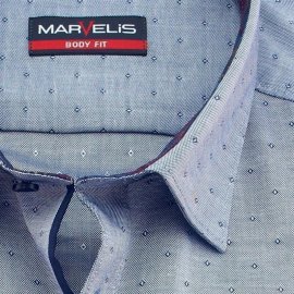 MARVELIS Shirt BODY FIT jacquard long sleeve