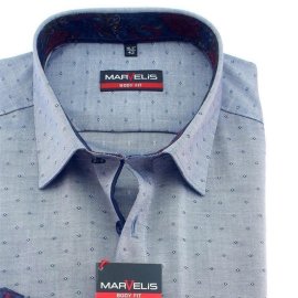 MARVELIS chemise pour homme BODY FIT jacquard à manches longue