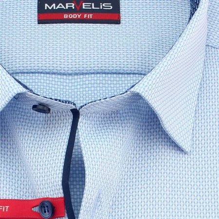 MARVELIS BODY FIT jacquard camisa para hombres mangas largas 37-38 (S)