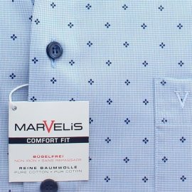 MARVELIS Hemd COMFORT FIT MICRO-Karo Langarm 42 (L)
