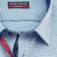 MARVELIS Hemd BODY FIT Jacquard langarm mit Kontrast Ausputz