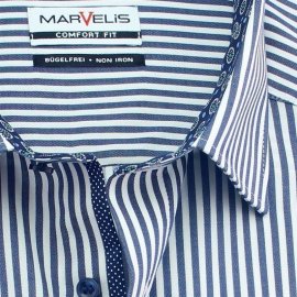 MARVELIS Hemd COMFORT FIT MAXI streifen halbarm
