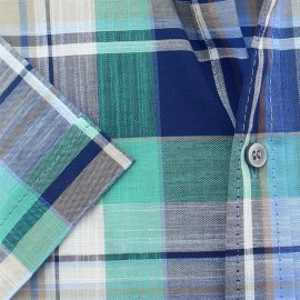 MARVELIS chemise pour homme CASUAL chambray à manches courtes 39-40 (M)