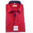 MARVELIS Hemd MODERN FIT uni halbarm mit Kontrast Ausputz