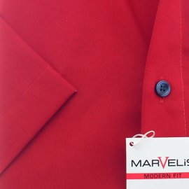 MARVELIS chemise pour homme MODERN FIT uni à manches courtes 39-40 (M)