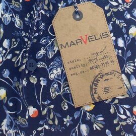 MARVELIS Chambray camisa para hombres CASUAL mangas cortas