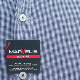 MARVELIS Hemd BODY FIT MICRO karo langarm