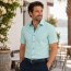 MARVELIS chemise pour homme BODY FIT jacquard à manches courtes