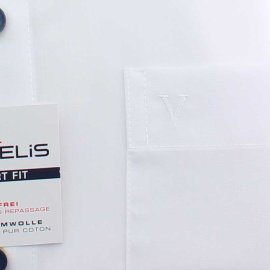 MARVELIS Hemd COMFORT FIT uni halbarm mit Ausputz 43-44 (XL)