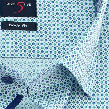 OLYMP Level Five BODY FIT a modern print camisa para hombres mangas cortas