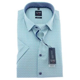 OLYMP Level Five BODY FIT a modern print camisa para hombres mangas cortas