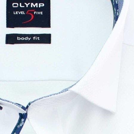 OLYMP Shirt Level Five BODY FIT jacquard short sleeve 37-38 (S)