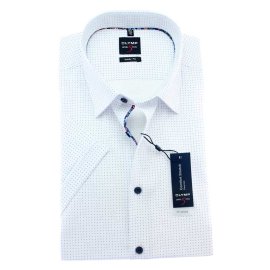 OLYMP Level Five BODY FIT a uni camisa para hombres mangas cortas 41-42 (L)