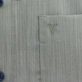 MARVELIS MODERN FIT chambray camisa para hombres mangas cortas 39-40 (M)