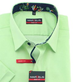 MARVELIS Shirt BODY FIT micro checks short sleeve tropical 37-38 (S)