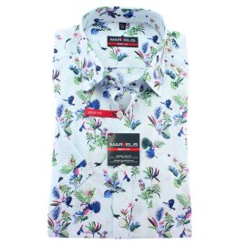 MARVELIS chemise pour homme BODY FIT élégante imprimée à manches courtes tropical