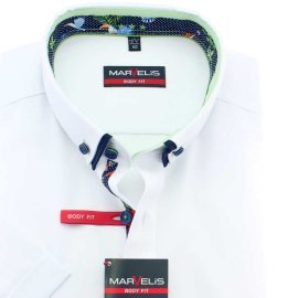 MARVELIS Uni structure camisa para hombres BODY FIT mangas cortas tropical