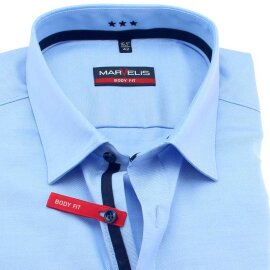 MARVELIS chemise pour homme BODY FIT uni twill à manches longue