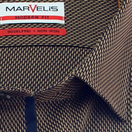 MARVELIS chemise pour homme MODERN FIT Jacquard à manches longue