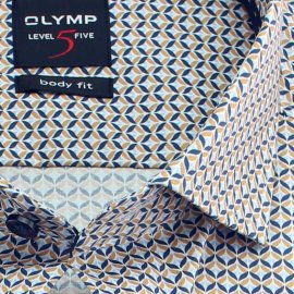 OLYMP Shirt Level Five BODY FIT print long sleeve