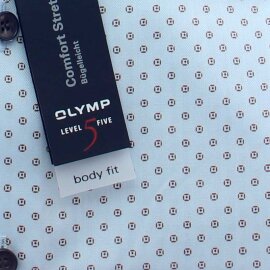 OLYMP Level Five BODY FIT a print camisa para hombres mangas largas