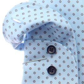 OLYMP Level Five BODY FIT a print camisa para hombres mangas largas